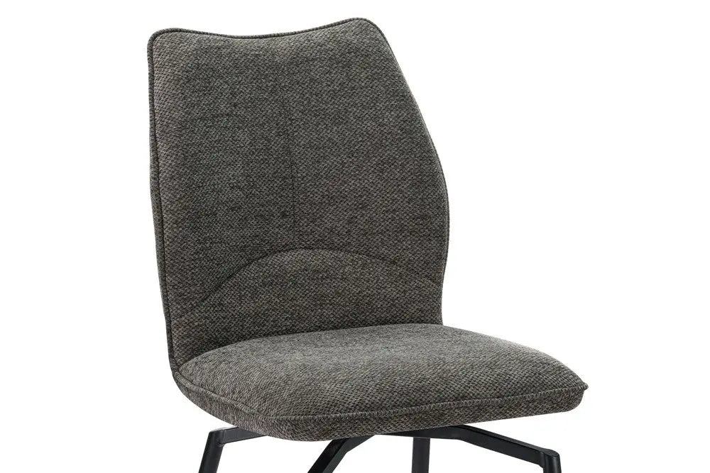 Chaises de Salle à Manger LYARA en Tissu Gris - 45.5 x 60 cm ROUSSEAU