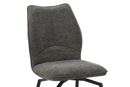 Chaises de Salle à Manger LYARA en Tissu Gris - 45.5 x 60 cm ROUSSEAU