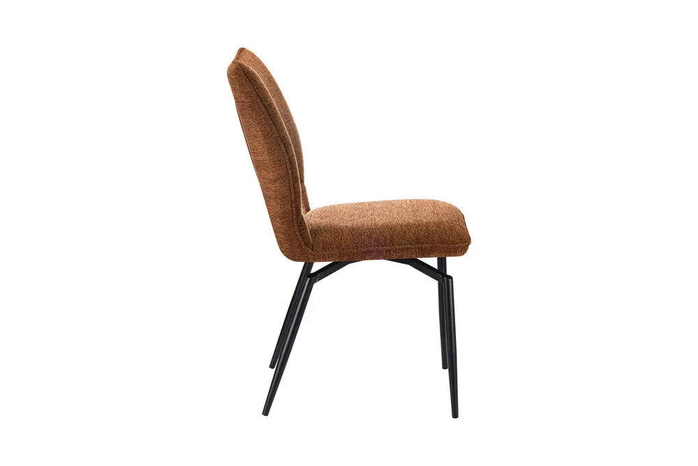 Chaises de Salle à Manger LYARA en Tissu Rouille - 45.5 x 60 cm ROUSSEAU