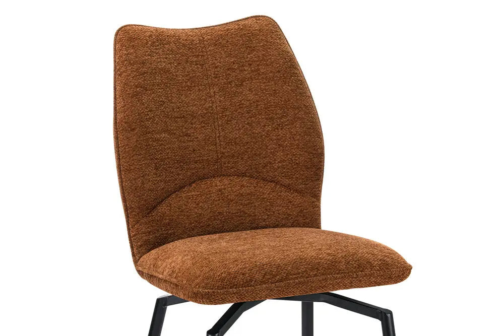 Chaises de Salle à Manger LYARA en Tissu Rouille - 45.5 x 60 cm ROUSSEAU