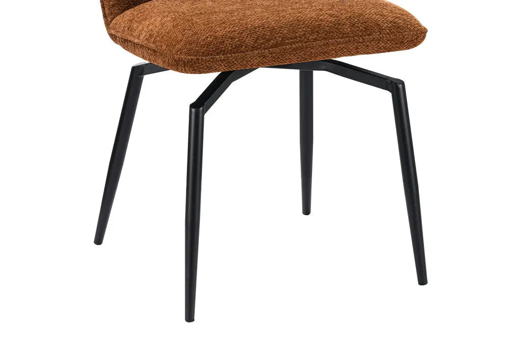Chaises de Salle à Manger LYARA en Tissu Rouille - 45.5 x 60 cm ROUSSEAU
