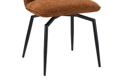 Chaises de Salle à Manger LYARA en Tissu Rouille - 45.5 x 60 cm ROUSSEAU