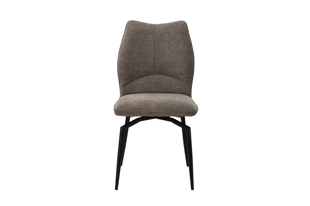 Chaises de Salle à Manger LYARA en Tissu Sable - 45.5 x 60 cm ROUSSEAU