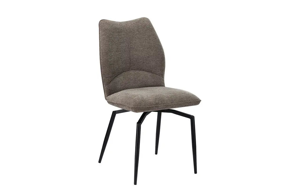 Chaises de Salle à Manger LYARA en Tissu Sable - 45.5 x 60 cm ROUSSEAU