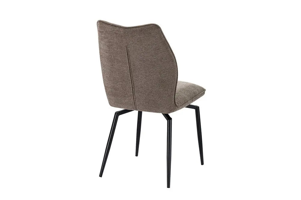 Chaises de Salle à Manger LYARA en Tissu Sable - 45.5 x 60 cm ROUSSEAU