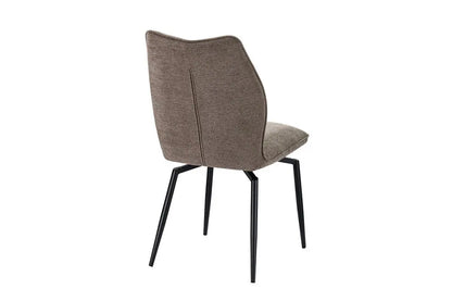 Chaises de Salle à Manger LYARA en Tissu Sable - 45.5 x 60 cm ROUSSEAU