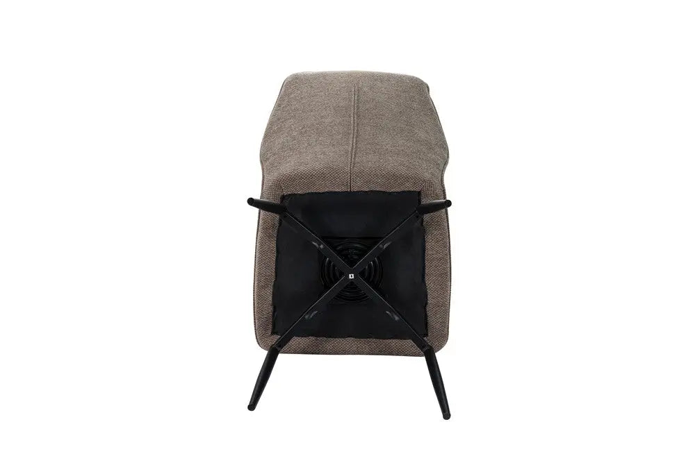 Chaises de Salle à Manger LYARA en Tissu Sable - 45.5 x 60 cm ROUSSEAU