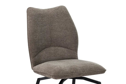 Chaises de Salle à Manger LYARA en Tissu Sable - 45.5 x 60 cm ROUSSEAU