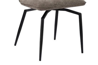 Chaises de Salle à Manger LYARA en Tissu Sable - 45.5 x 60 cm ROUSSEAU