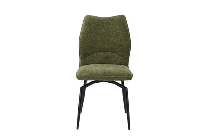 Chaises de Salle à Manger LYARA en Tissu Vert - 45.5 x 60 cm ROUSSEAU