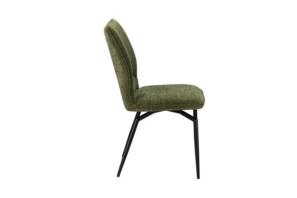Chaises de Salle à Manger LYARA en Tissu Vert - 45.5 x 60 cm ROUSSEAU