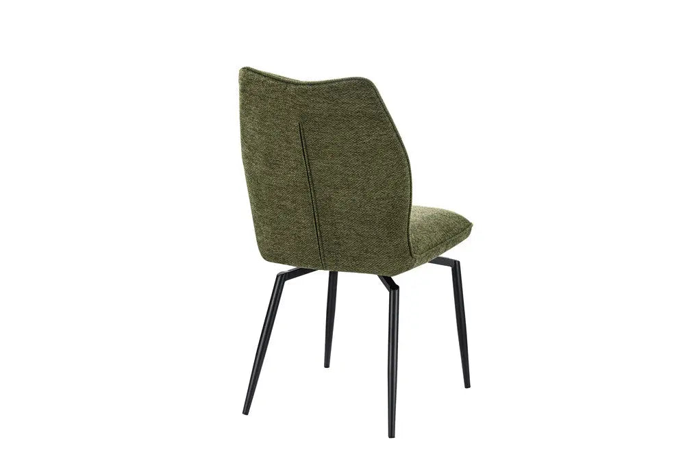 Chaises de Salle à Manger LYARA en Tissu Vert - 45.5 x 60 cm ROUSSEAU