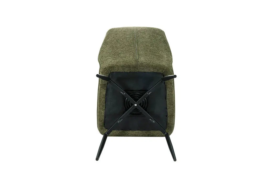 Chaises de Salle à Manger LYARA en Tissu Vert - 45.5 x 60 cm ROUSSEAU