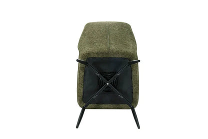Chaises de Salle à Manger LYARA en Tissu Vert - 45.5 x 60 cm ROUSSEAU
