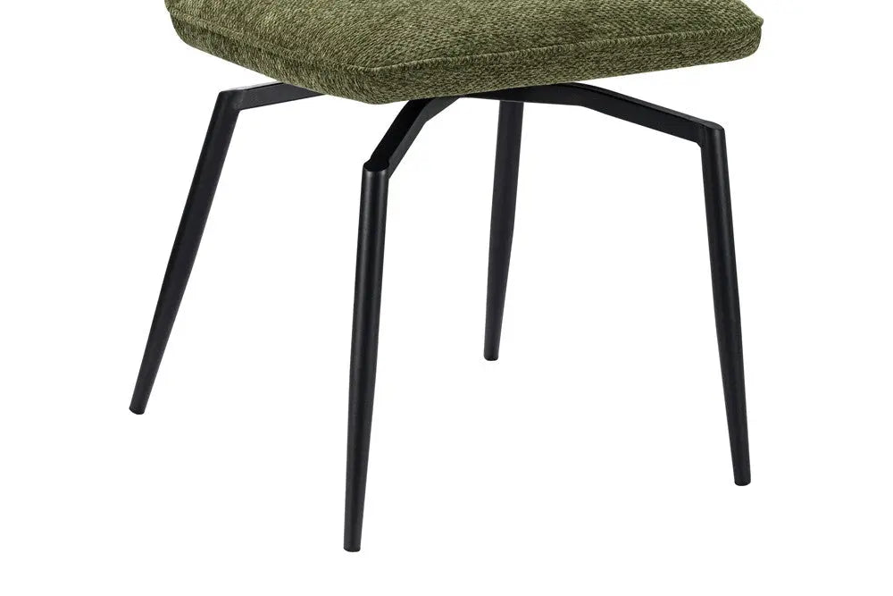 Chaises de Salle à Manger LYARA en Tissu Vert - 45.5 x 60 cm ROUSSEAU