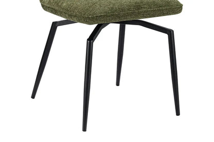 Chaises de Salle à Manger LYARA en Tissu Vert - 45.5 x 60 cm ROUSSEAU