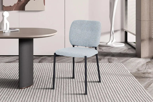 Lot de Chaises de Salle à Manger SOPHIE en Tissu Gris Clair - 43 x 50 cm ROUSSEAU