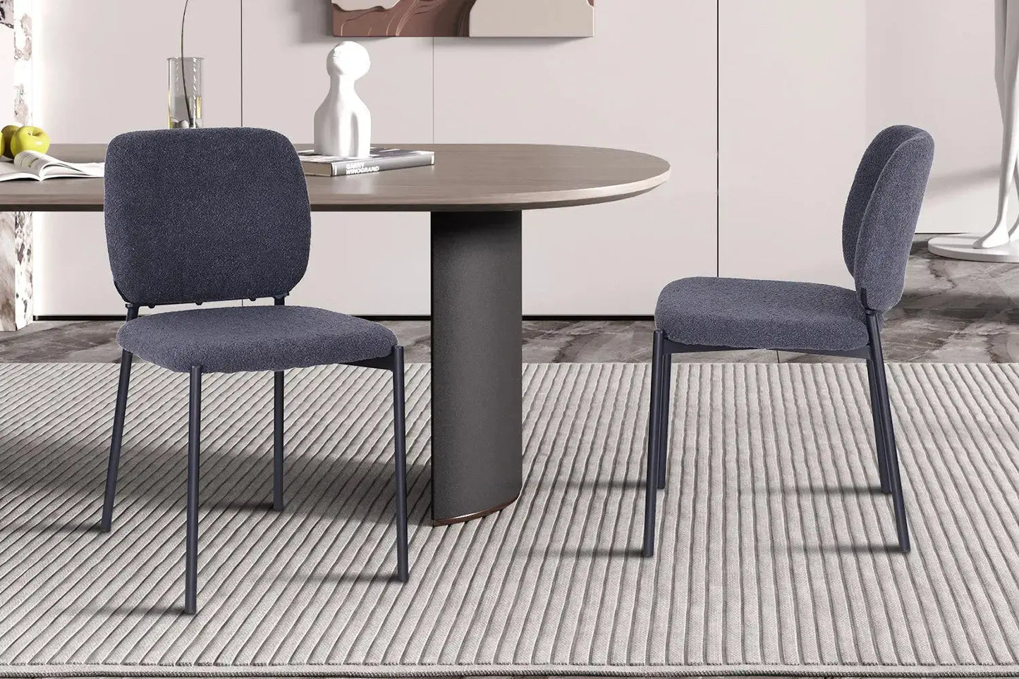 Lot de Chaises de Salle à Manger SOPHIE Gris Foncé - 43 x 50 cm ROUSSEAU