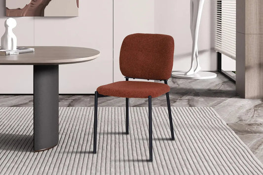 Lot de Chaises de Salle à Manger SOPHIE en Tissu Rouille - 43 x 50 cm ROUSSEAU