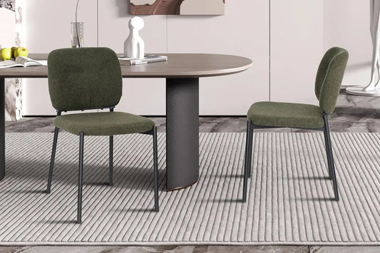 Lot de Chaises de Salle à Manger SOPHIE en Tissu Vert - 43 x 50 cm ROUSSEAU