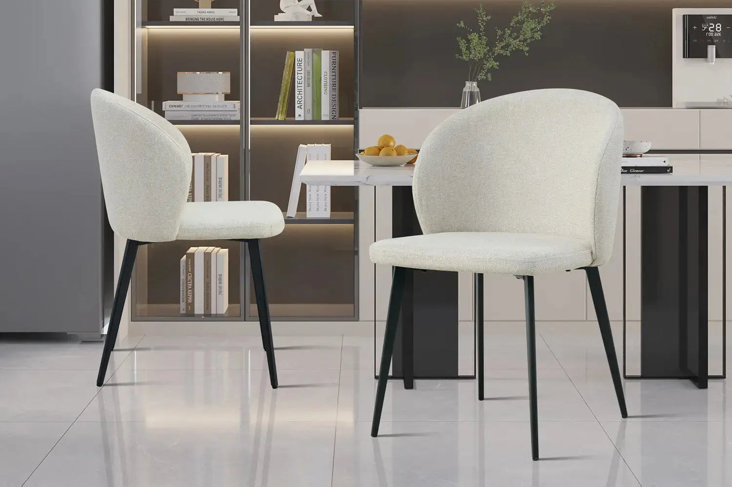 TINA - Chaise de Salle à Manger - 51 x 55 cm - Beige ROUSSEAU