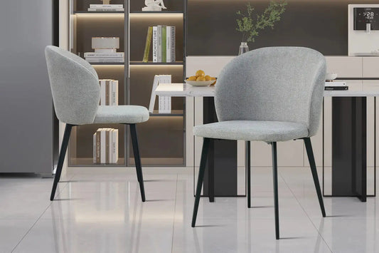 TINA - Chaise de Salle à Manger - 51 x 55 cm - Gris Clair ROUSSEAU