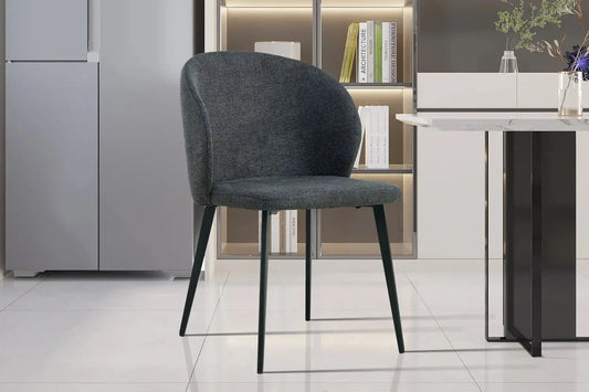 TINA - Chaise de Salle à Manger - 51 x 55 cm - Gris foncé ROUSSEAU