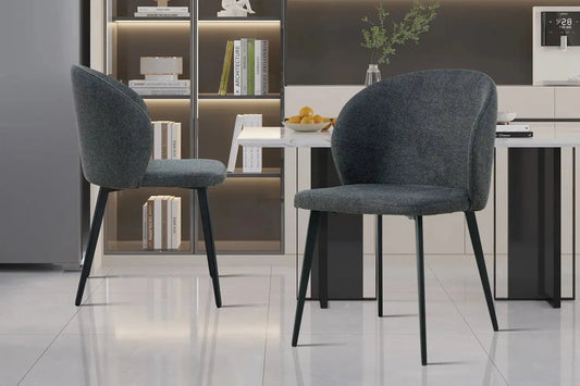 TINA - Chaise de Salle à Manger - 51 x 55 cm - Gris foncé ROUSSEAU