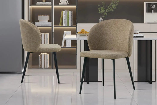 TINA - Chaise de Salle à Manger - 51 x 55 cm - Sable ROUSSEAU