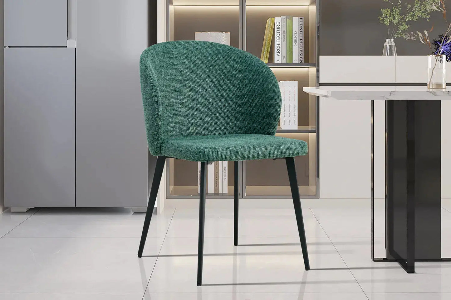 TINA - Lot de Chaises de Salle à Manger - 51 x 55 cm - Vert ROUSSEAU