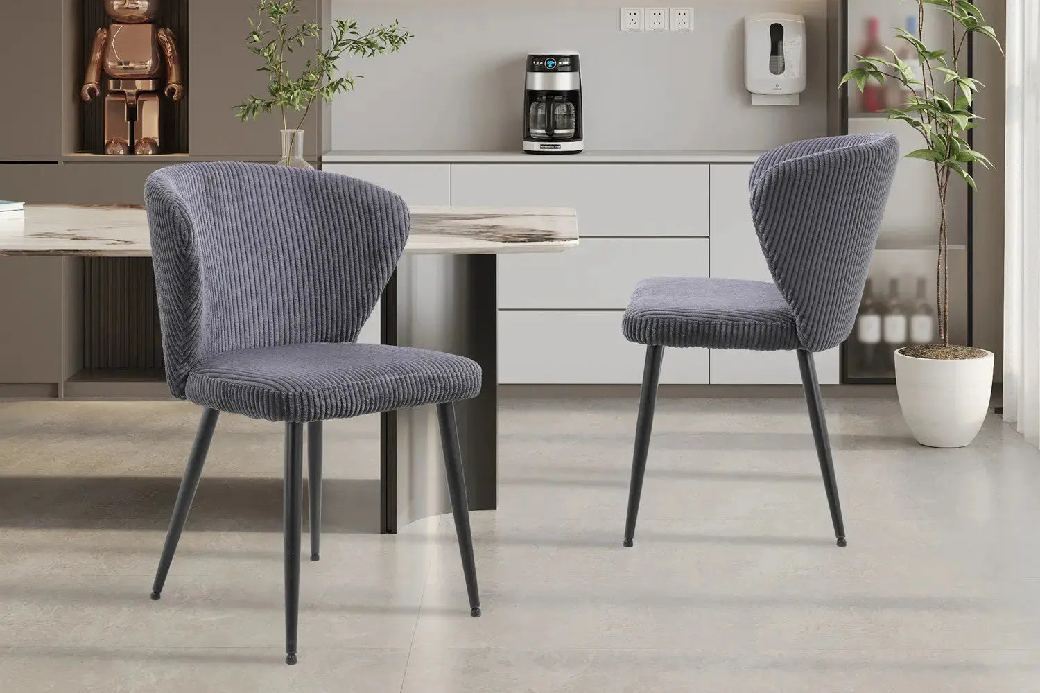 TONYO - Chaise de Salle à Manger - 54 x 55 cm - Gris ROUSSEAU