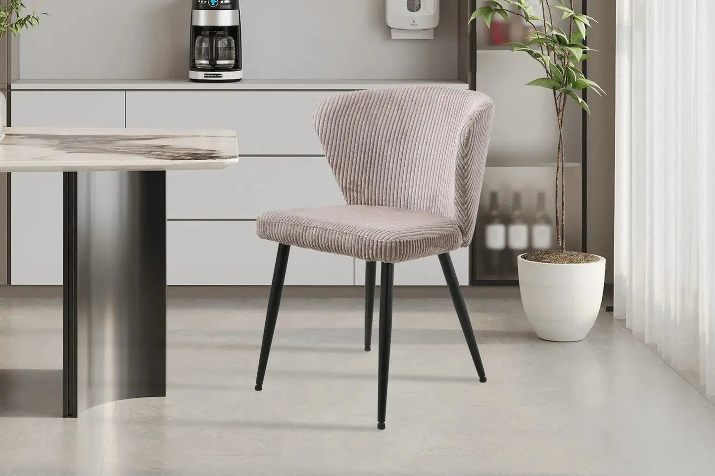 TONYO - Chaise de Salle à Manger - 54 x 55 cm - Sable ROUSSEAU