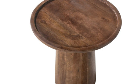 ÉLIO - Table basse Ronde Bois de manguier Brun clair - 45x50 cm ROUSSEAU