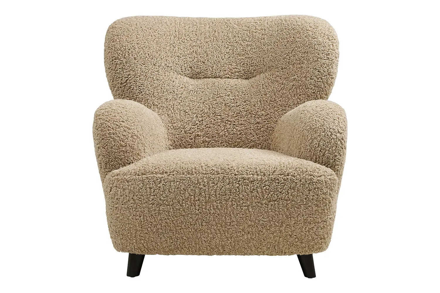 Fauteuil avec accoudoirs en Tissu Marron LUNARO - 86 x 84 cm HOUSE NORDIC