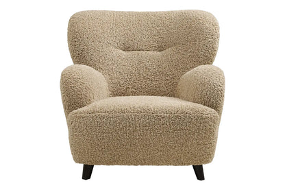 Fauteuil avec accoudoirs en Tissu Marron LUNARO - 86 x 84 cm HOUSE NORDIC