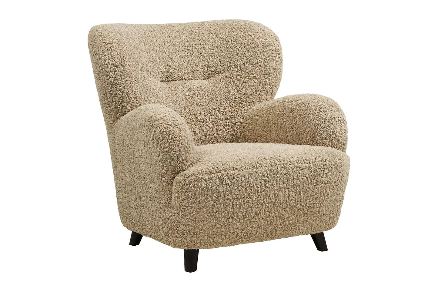 Fauteuil avec accoudoirs en Tissu Marron LUNARO - 86 x 84 cm HOUSE NORDIC