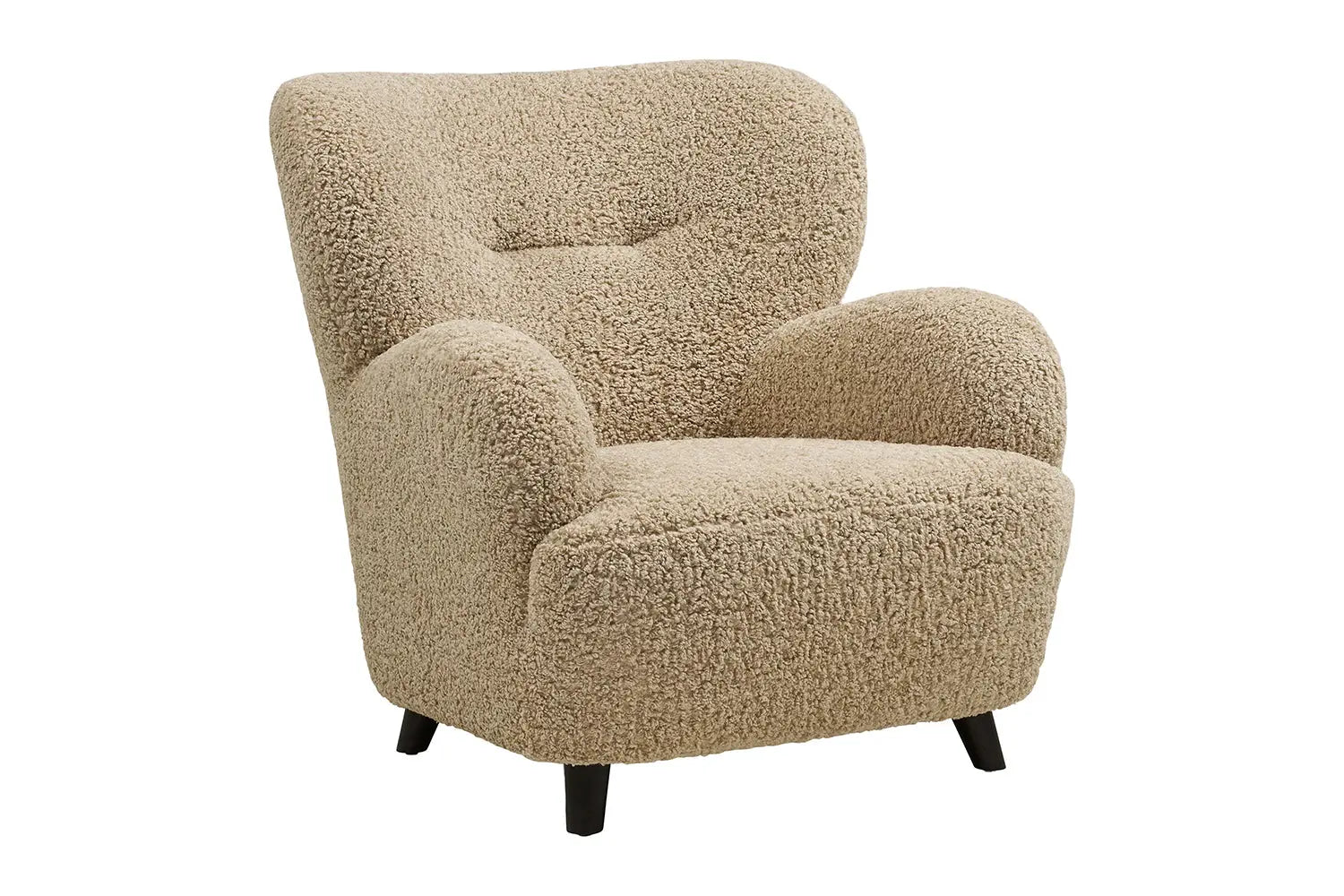 Fauteuil avec accoudoirs en Tissu Marron LUNARO - 86 x 84 cm HOUSE NORDIC