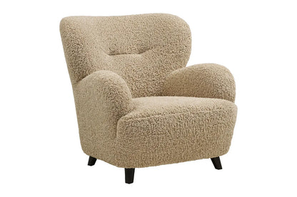 Fauteuil avec accoudoirs en Tissu Marron LUNARO - 86 x 84 cm HOUSE NORDIC