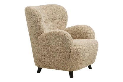 Fauteuil avec accoudoirs en Tissu Marron LUNARO - 86 x 84 cm HOUSE NORDIC