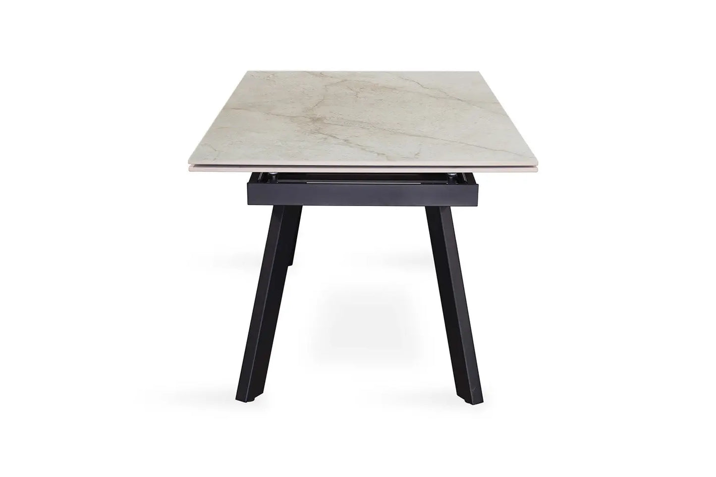 HIRA - Table à Manger Extensible Rectangulaire Plateau en Pierre - 160 à 240 cm - Shakespear Beige ROUSSEAU