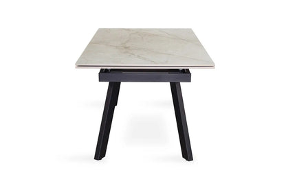 HIRA - Table à Manger Extensible Rectangulaire Plateau en Pierre - 160 à 240 cm - Shakespear Beige ROUSSEAU