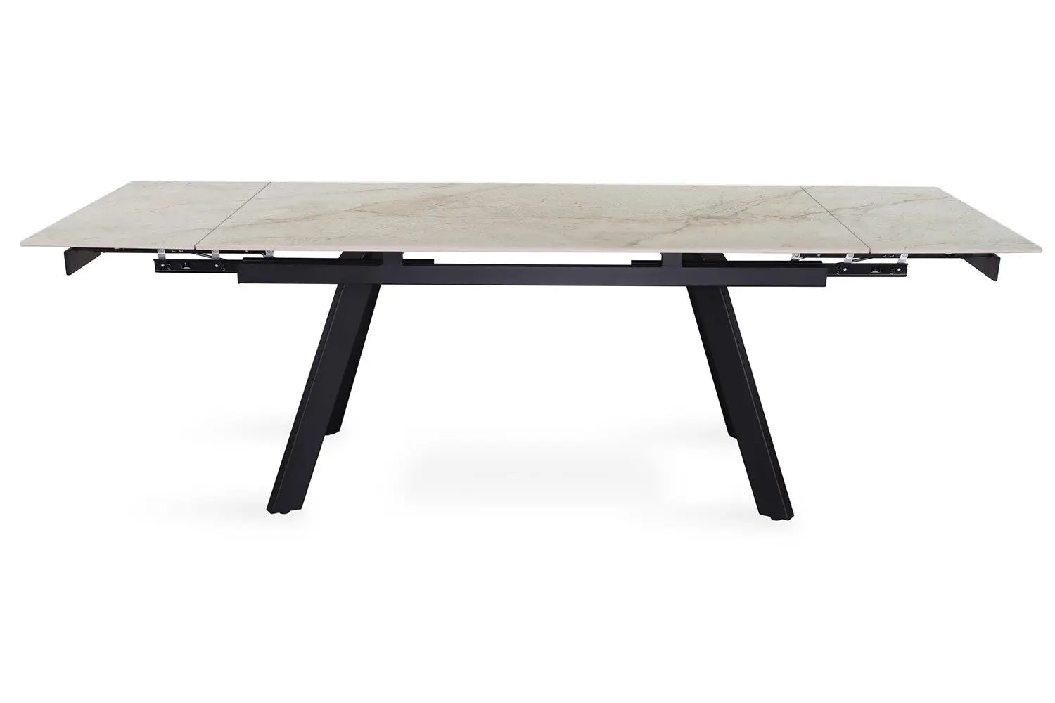 HIRA - Table à Manger Extensible Rectangulaire Plateau en Pierre - 160 à 240 cm - Shakespear Beige ROUSSEAU