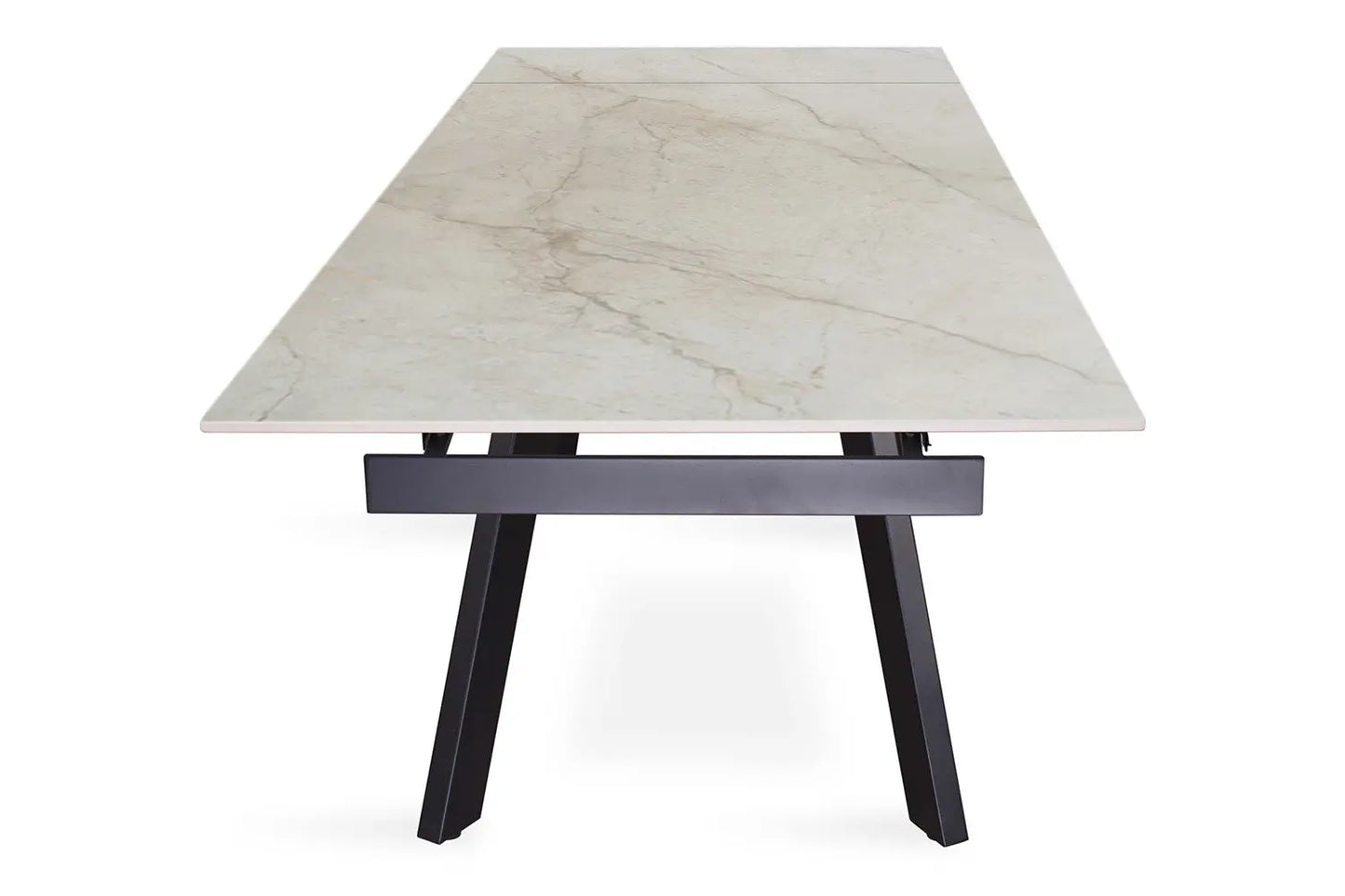 HIRA - Table à Manger Extensible Rectangulaire Plateau en Pierre - 160 à 240 cm - Shakespear Beige ROUSSEAU