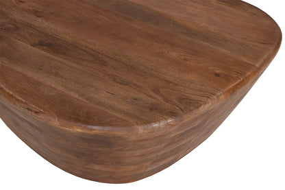 IORAN - Table basse Bois de manguier Brun Clair - 30 x107 cm ROUSSEAU