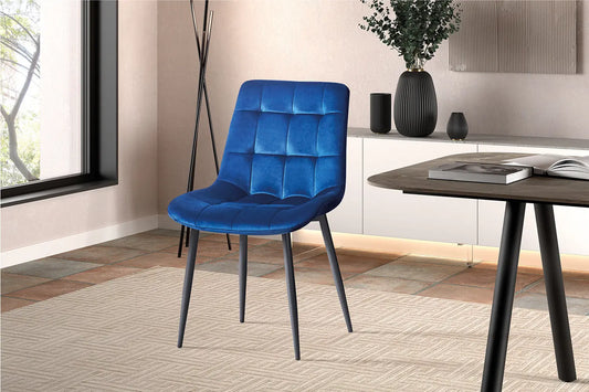 JULIA - Chaise de Salle à Manger - 50 x 59 cm - Bleu ROUSSEAU