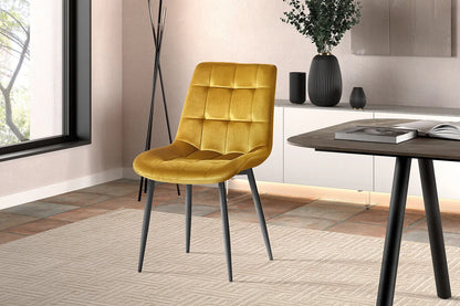 JULIA - Chaise de Salle à Manger - 50 x 59 cm - Or ROUSSEAU