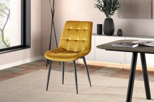 JULIA - Chaise de Salle à Manger - 50 x 59 cm - Or ROUSSEAU