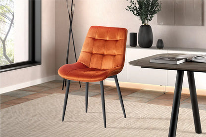 JULIA - Chaise de Salle à Manger - 50 x 59 cm - Orange ROUSSEAU