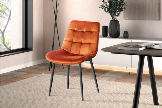 JULIA - Chaise de Salle à Manger - 50 x 59 cm - Orange ROUSSEAU