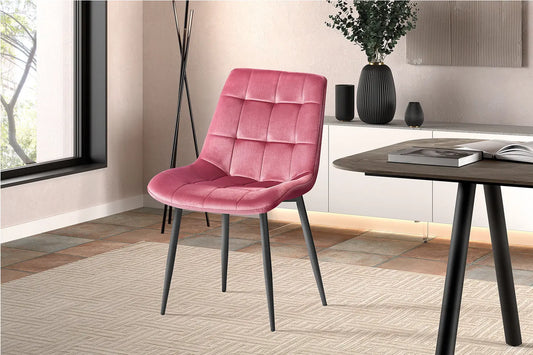 JULIA - Chaise de Salle à Manger - 50 x 59 cm - Rose ROUSSEAU